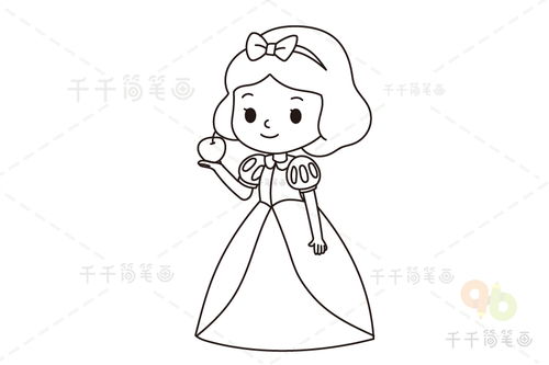白雪公主图片简笔画白雪公主图片简笔画彩色