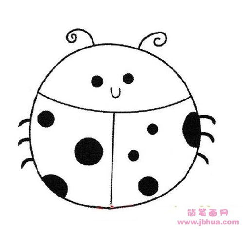 七星瓢虫简笔画七星瓢虫简笔画彩色