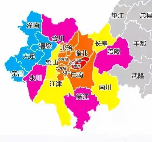 重庆主城各区分布图图片