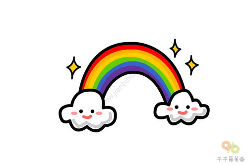 彩虹简笔画有几种颜色