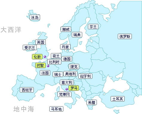 欧洲有哪些国家组成