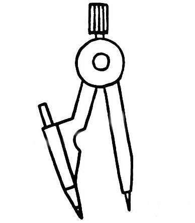 圆规简笔画图片,尺子圆规简笔画_竞价网