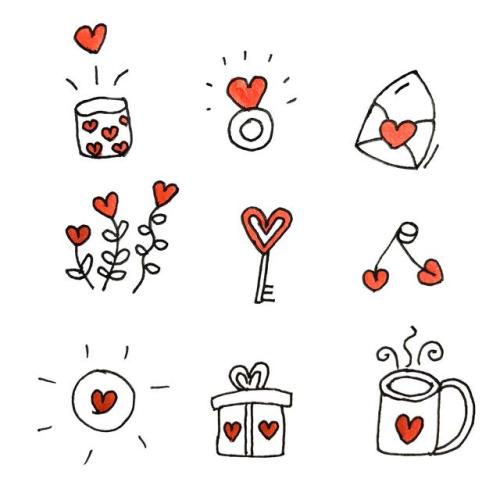 爱心画法手绘图片,爱心画法简笔画_竞价网