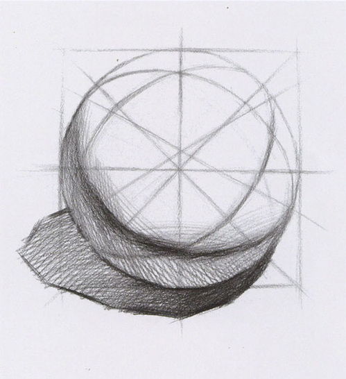 素描几何体教程-圆球体的素描超详细画法