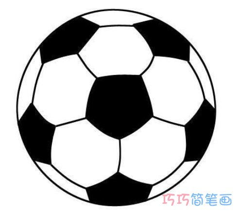 足球画法简笔画素描足球画法