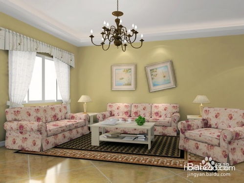 欧式田园风格客厅装修效果图大全