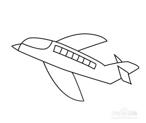 如何画飞机简笔画