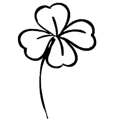 四叶草的简笔画
