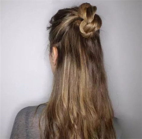 长头发半丸子头,中长发半丸子头怎么扎简单好看图解_竞价网