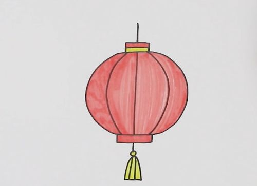 灯笼怎么画的简单漂亮