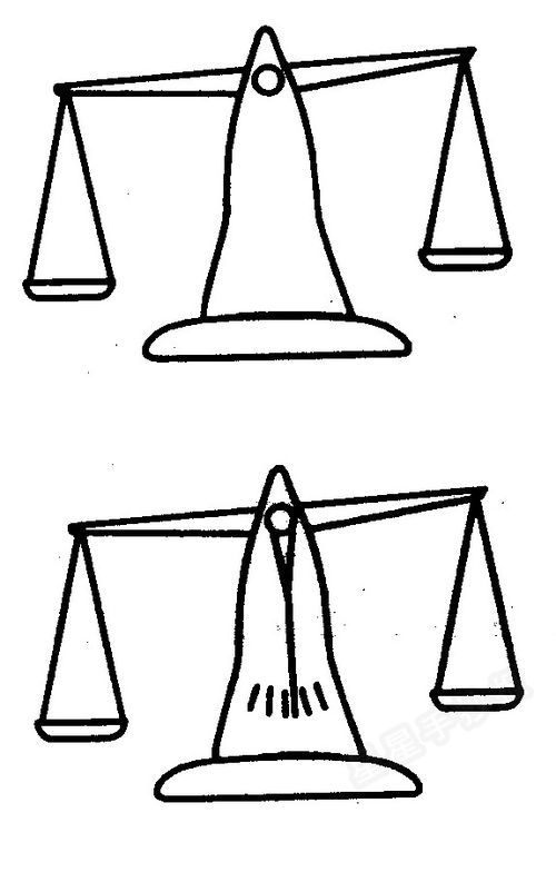 天平简笔画图片,托盘天平简笔画_竞价网