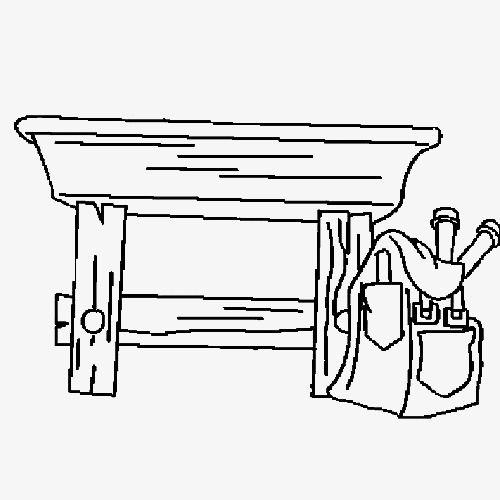 课桌简笔画图片