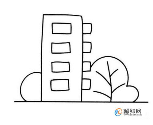 楼房简笔画图片大全 高楼大厦