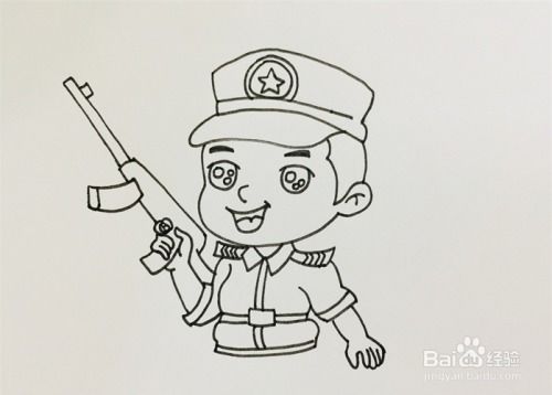 特种兵简笔画 儿童画