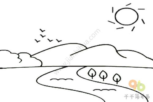 河怎么画简单好看
