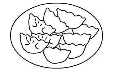 饺子怎么画简笔画可爱