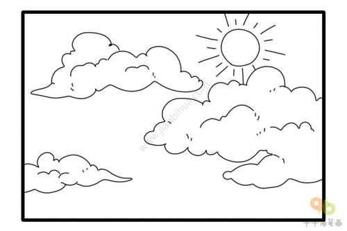 天空简笔画简单又漂亮