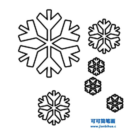 怎么画雪花又漂亮又简单图片