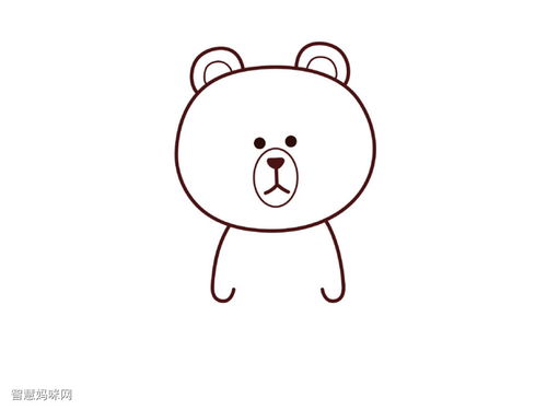 小熊简笔画 可爱