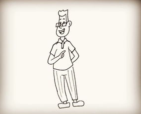 小头爸爸简笔画全身