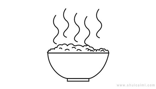米饭简笔画图片