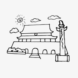 天安城门图片画卡通图片