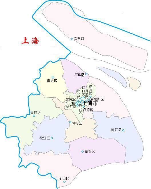 上海市区范围地图图片
