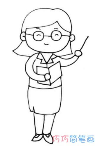 英语老师简笔画