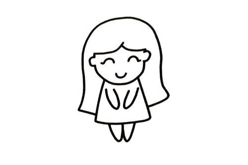 最后上色完女神的衣服,这样女神就画好了 女神绘画图片3   美女简笔画