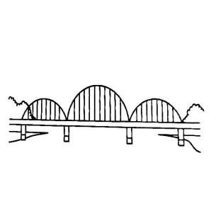 大桥怎么画 简单图片