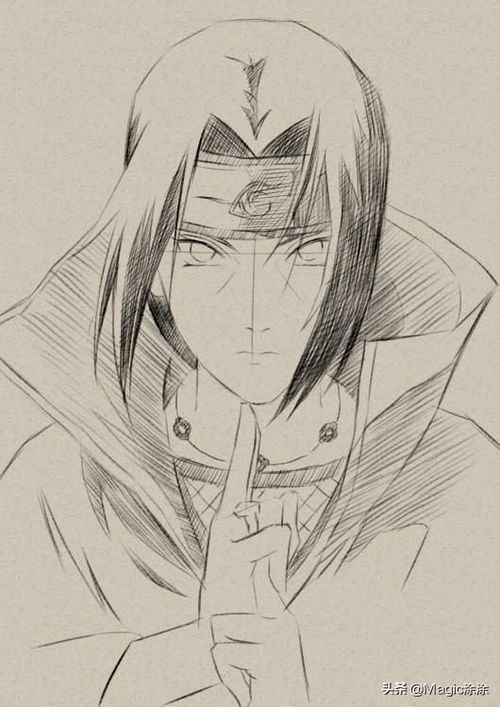 宇智波鼬简笔画全身,火影忍者宇智波鼬简笔画_竞价网