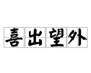 高兴得喜出望外什么意思