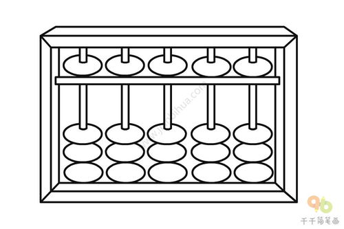 老物件简笔画算盘图片