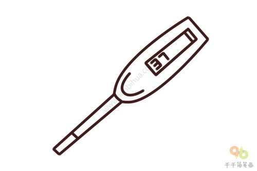 体温计简笔画图片,体温计简笔画可爱_竞价网