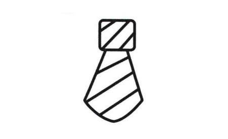 领带简笔画怎么画 领带的简笔画步骤图解教程