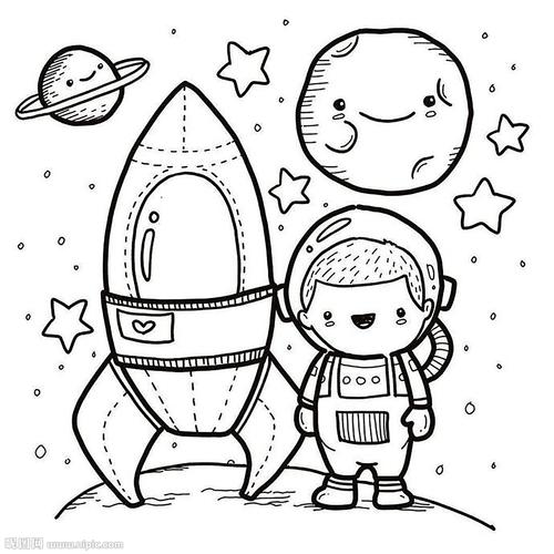 航天员简笔画简单又漂亮,航天简笔画_竞价网