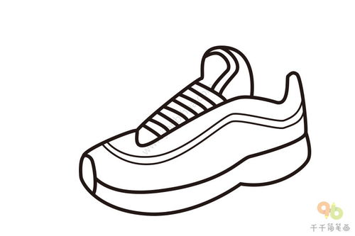 运动鞋简笔画正面,儿童运动鞋简笔画