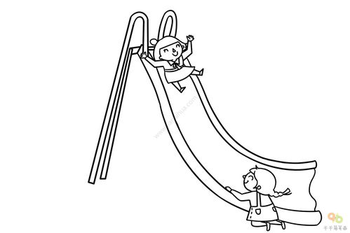 滑梯简笔画 简单,幼儿园滑梯简笔画_竞价网