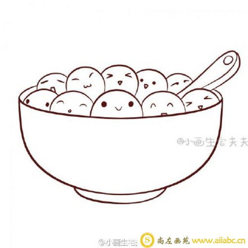 画汤圆简笔画 可爱,画汤圆简笔画元宵节玩灯笼