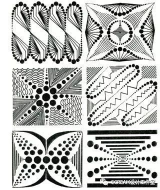 如何用点线面构成4副画(喜,怒,哀,乐)