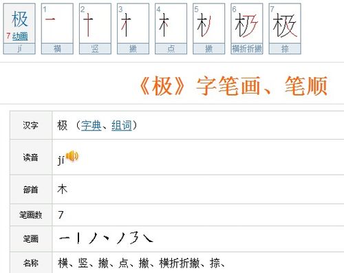 极字的笔顺怎么写