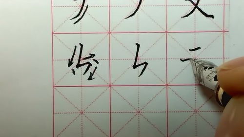 田字格竖折撇里怎么写