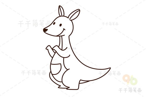 怎么画袋鼠简单画法