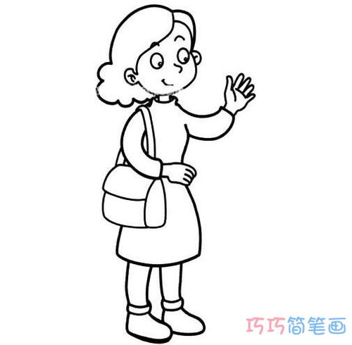 简单画妈妈的简笔画,画妈妈的简笔画全身_竞价网